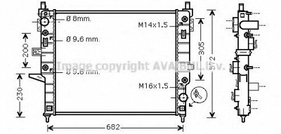 AVA QUALITY COOLING ms2271 -  Радиатор, охлаждение двигателя